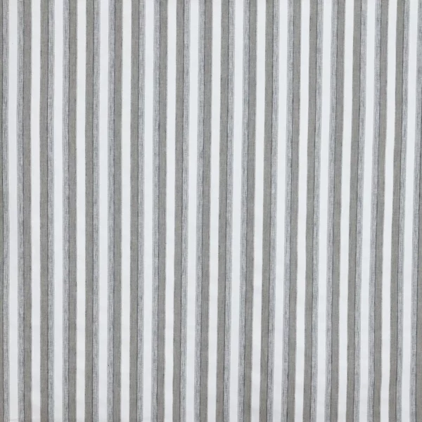 Fletcher Fabric - Pewter by black-grey striped woven fabric from Prestigious Textiles