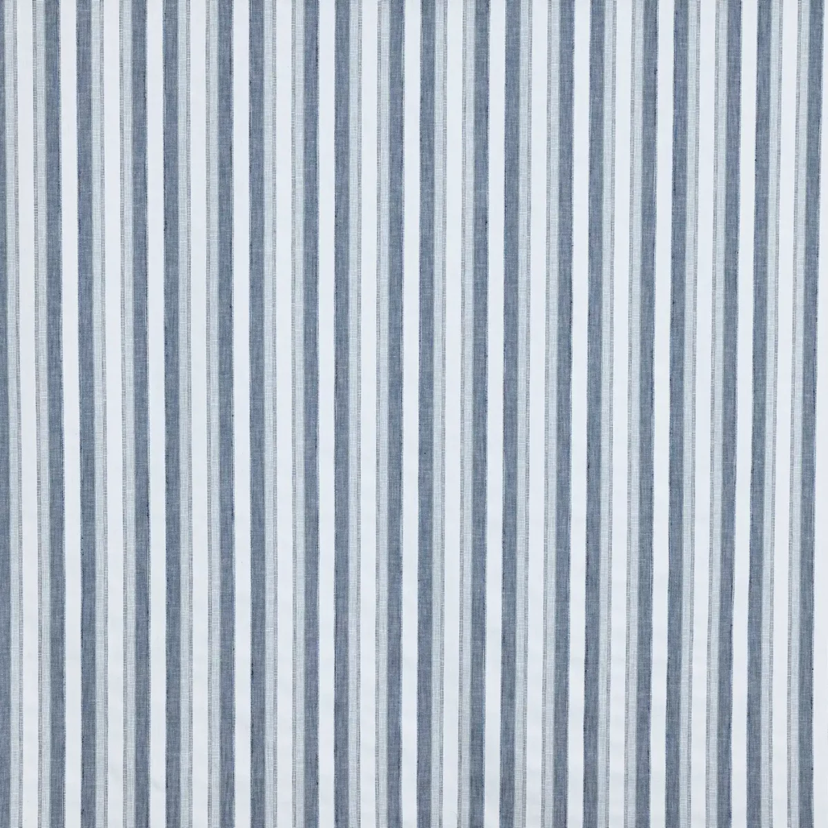 Fletcher Fabric - Denim by blue striped woven fabric from Prestigious Textiles