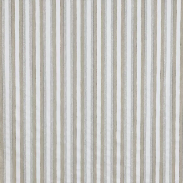 Fletcher Fabric - Almond by neutral striped woven fabric from Prestigious Textiles
