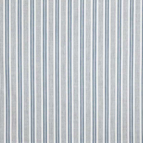 Foxhall Fabric - Denim by blue striped woven fabric from Prestigious Textiles