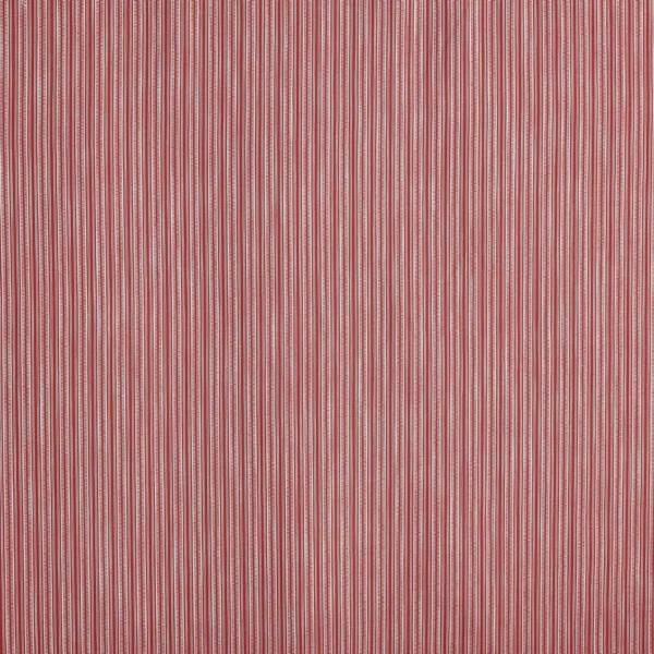Clark Fabric - Poppy by red striped woven fabric from Prestigious Textiles