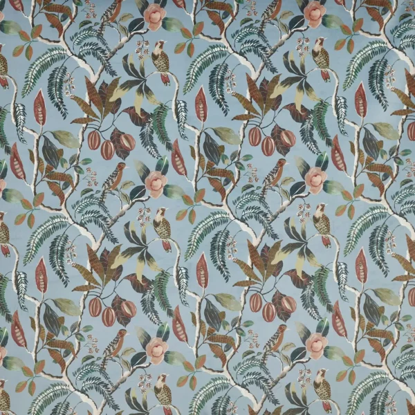 blue animal printed fabric from Prestigious Textiles