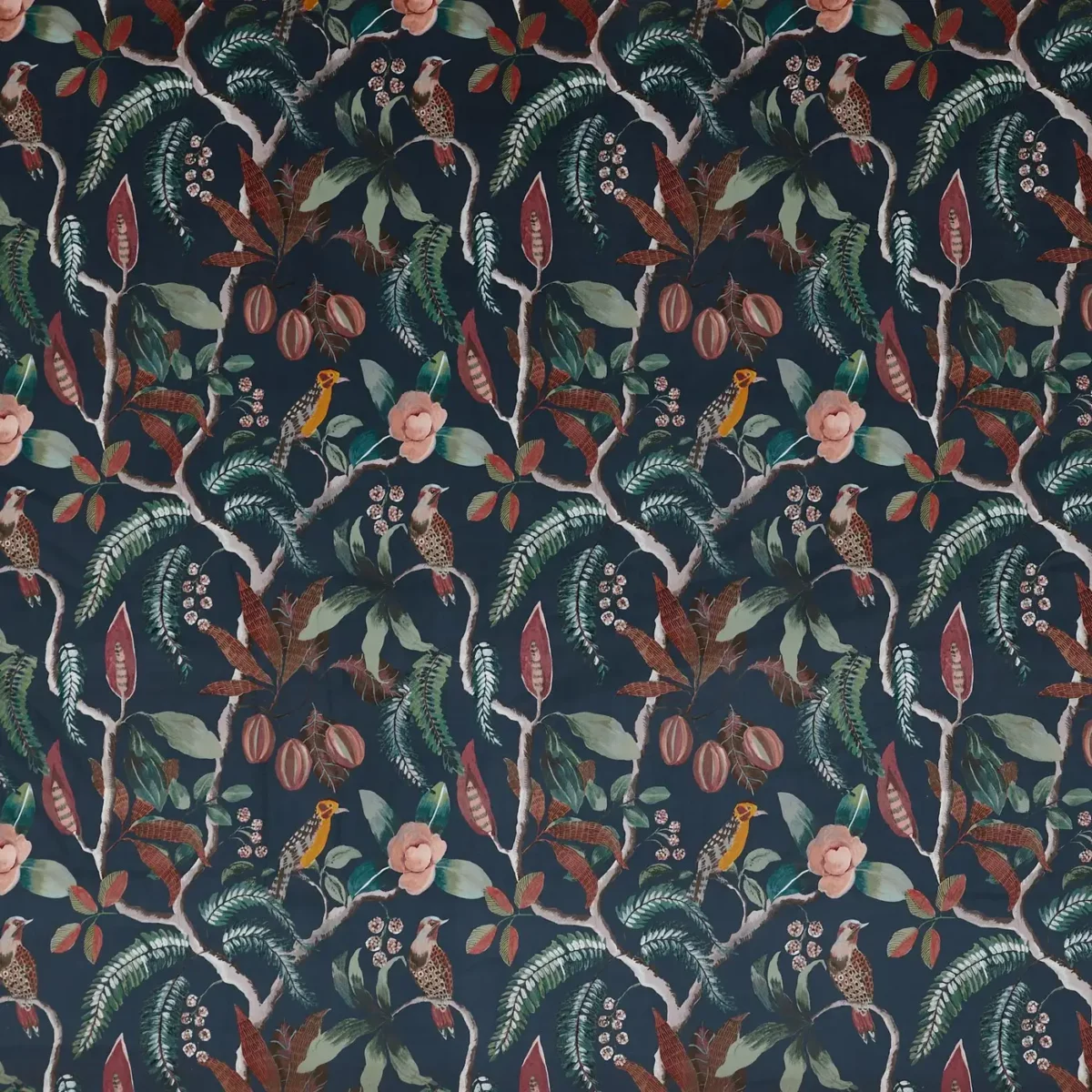 Sumatra Fabric - Cobalt by blue animal printed fabric from Prestigious Textiles