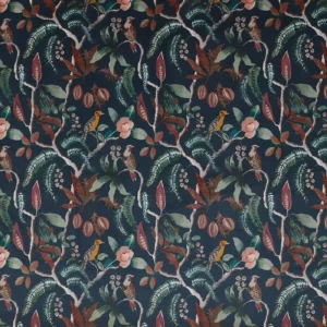 blue animal printed fabric from Prestigious Textiles
