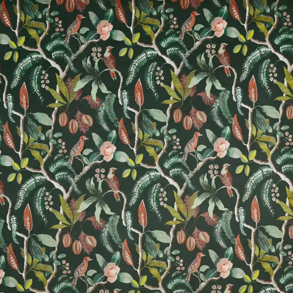 green animal printed fabric from Prestigious Textiles
