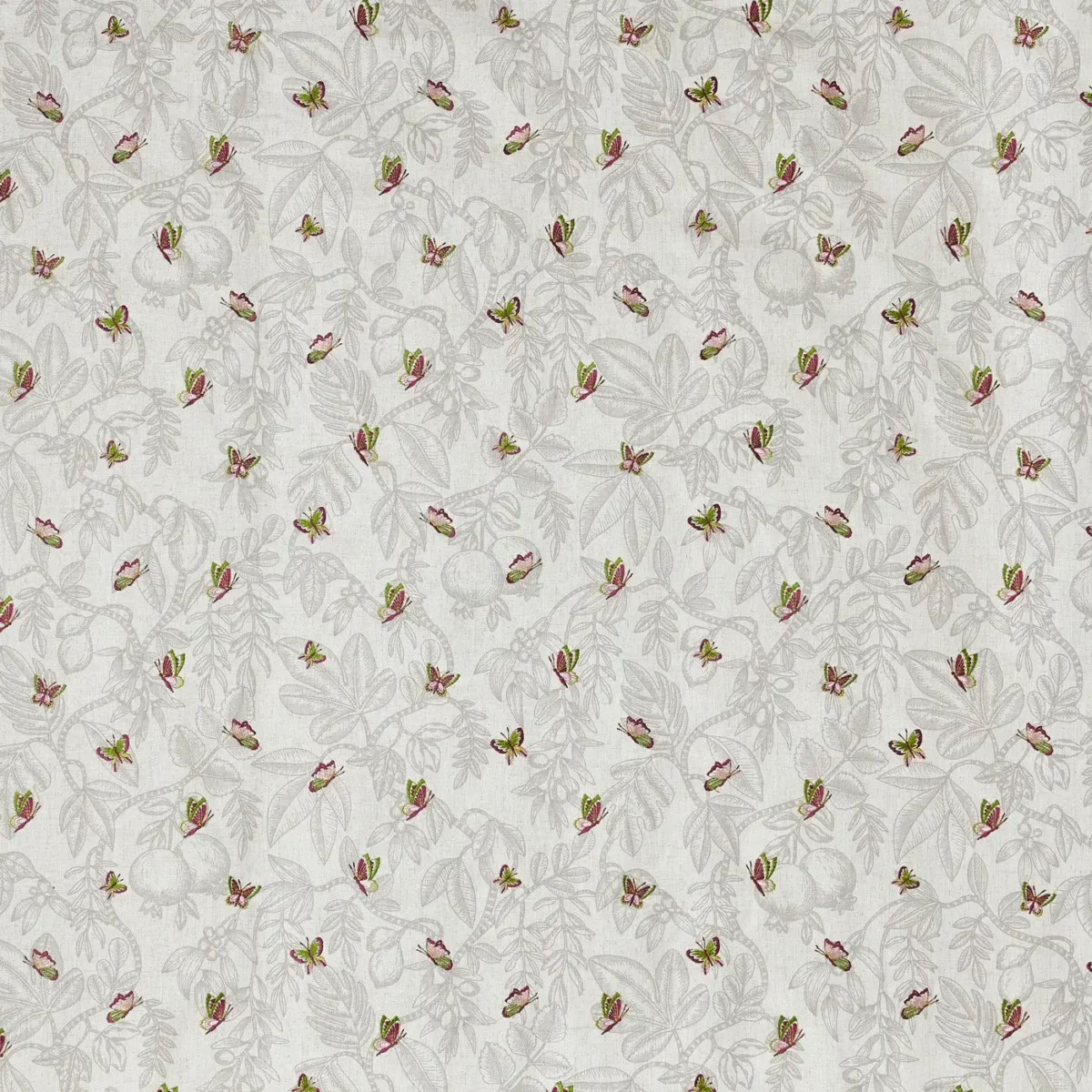 green animal embroideried fabric from Prestigious Textiles