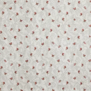 red animal embroideried fabric from Prestigious Textiles