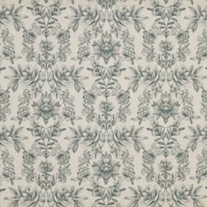 black-grey botanical printed fabric from Prestigious Textiles