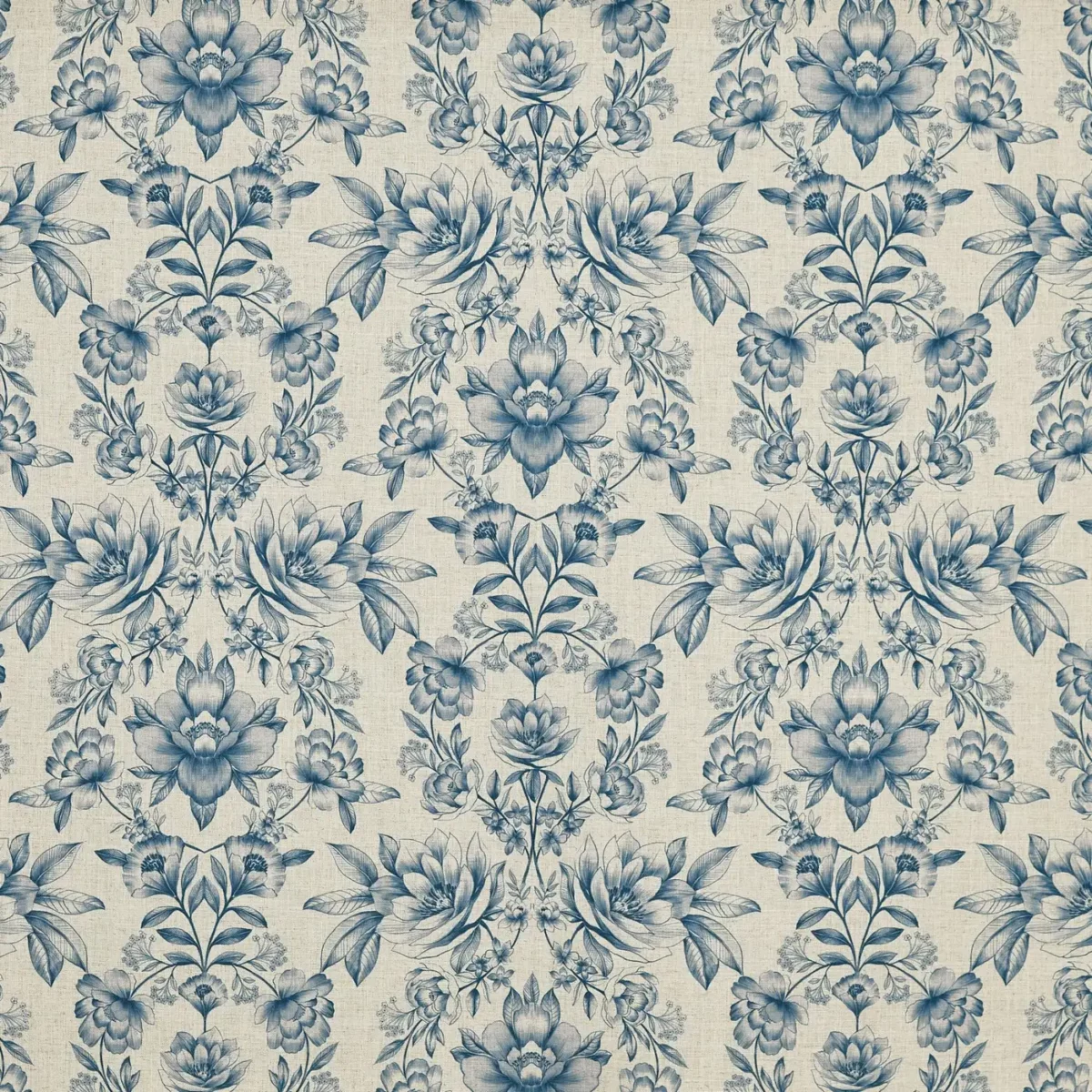 blue botanical printed fabric from Prestigious Textiles