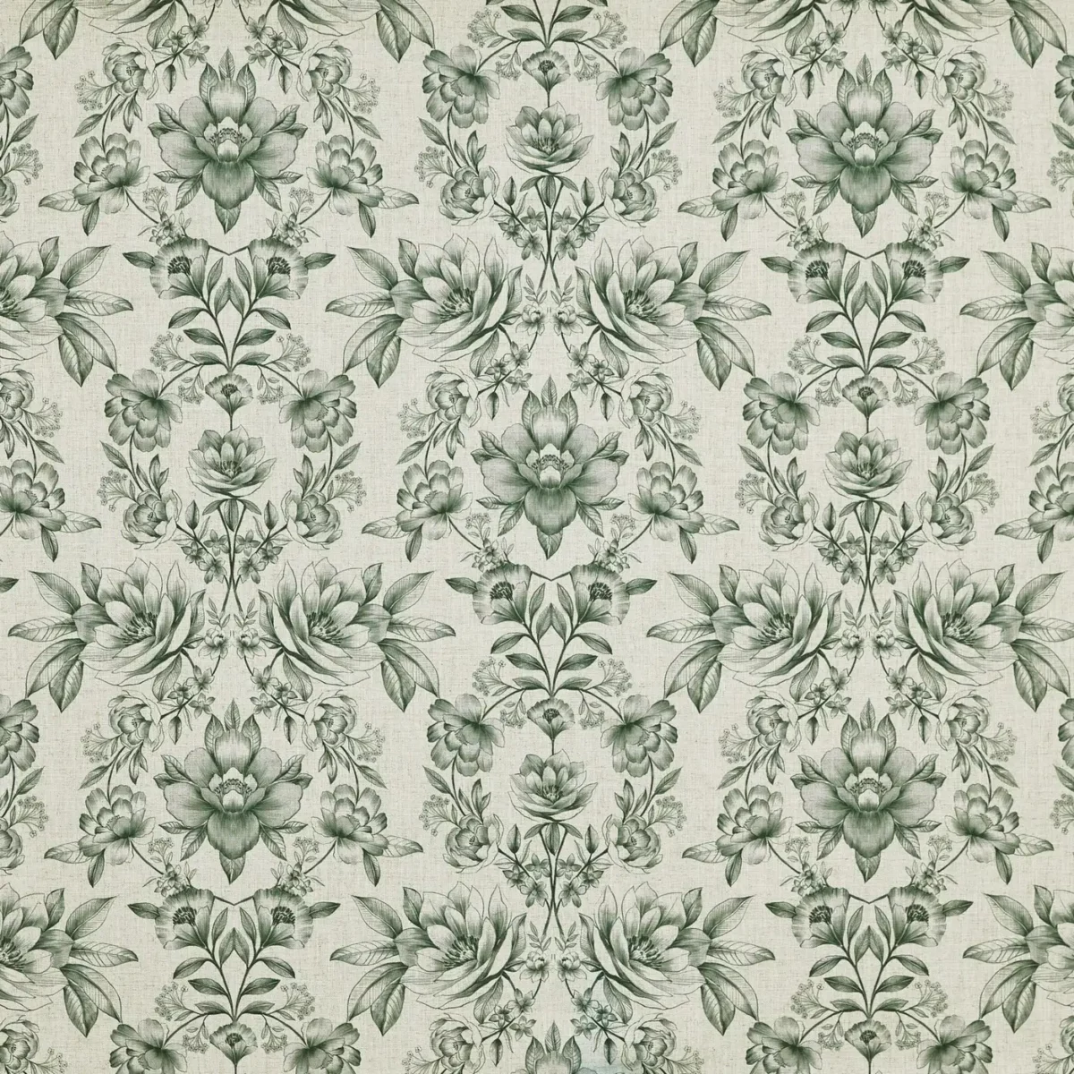 green botanical printed fabric from Prestigious Textiles
