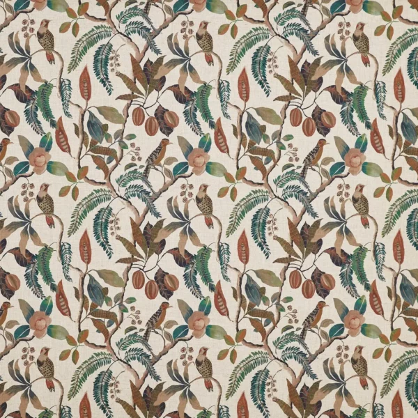 Banyu Fabric - Copper by brown animal printed fabric from Prestigious Textiles