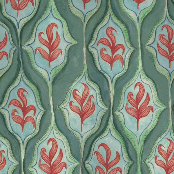 Zephyr Fabric - Oasis by blue botanical cotton fabric from Voyage Maison