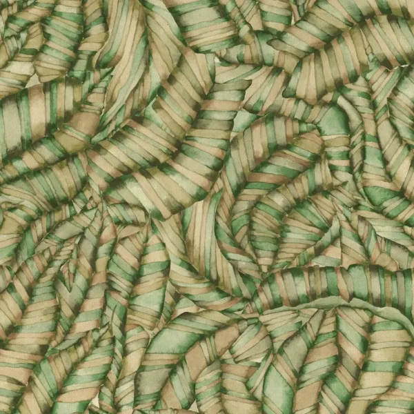 Musa Fabric - Kiwi by green botanical cotton fabric from Voyage Maison