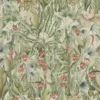 green botanical cotton fabric from Voyage Maison