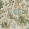 green animal cotton fabric from Voyage Maison