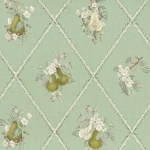 green botanical cotton fabric from Voyage Maison