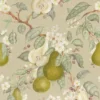 blue botanical cotton fabric from Voyage Maison