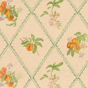 green botanical cotton fabric from Voyage Maison