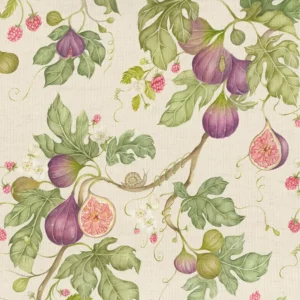 green botanical cotton fabric from Voyage Maison