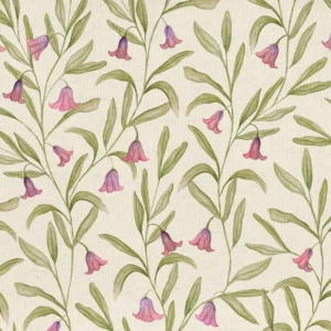 green botanical cotton fabric from Voyage Maison