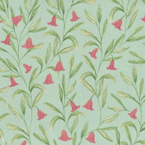 green botanical cotton fabric from Voyage Maison