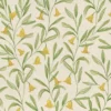 green botanical cotton fabric from Voyage Maison