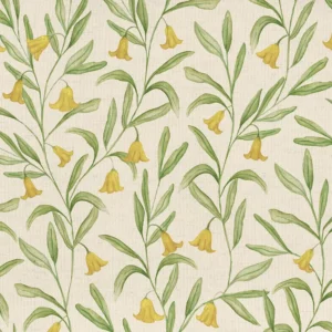 green botanical cotton fabric from Voyage Maison