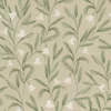 green botanical cotton fabric from Voyage Maison