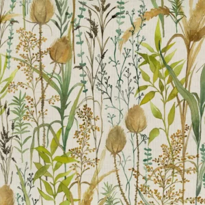 yellow botanical printed fabric from Voyage Maison