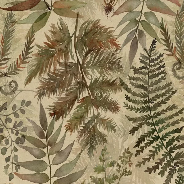 brown botanical printed fabric from Voyage Maison