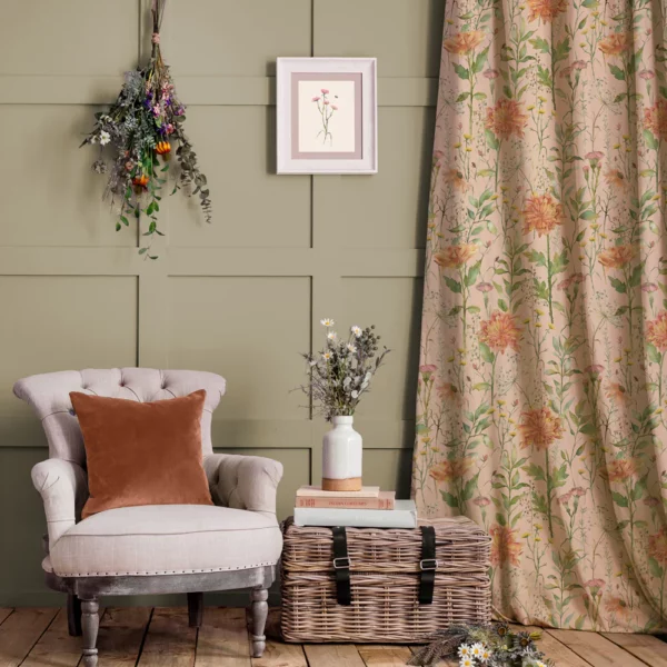 Delamere Fabric - Apricot by Delamere Fabric - Apricot from