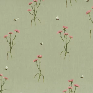 orange botanical printed fabric from Voyage Maison