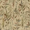 brown botanical printed fabric from Voyage Maison
