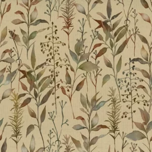 brown botanical printed fabric from Voyage Maison