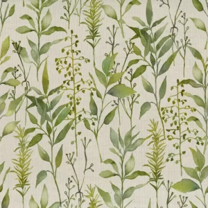 green botanical printed fabric from Voyage Maison