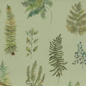 green botanical printed fabric from Voyage Maison
