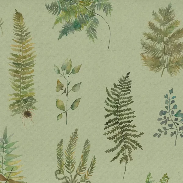 green botanical printed fabric from Voyage Maison