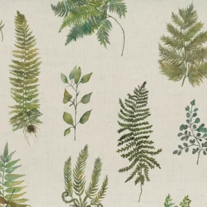 green botanical printed fabric from Voyage Maison