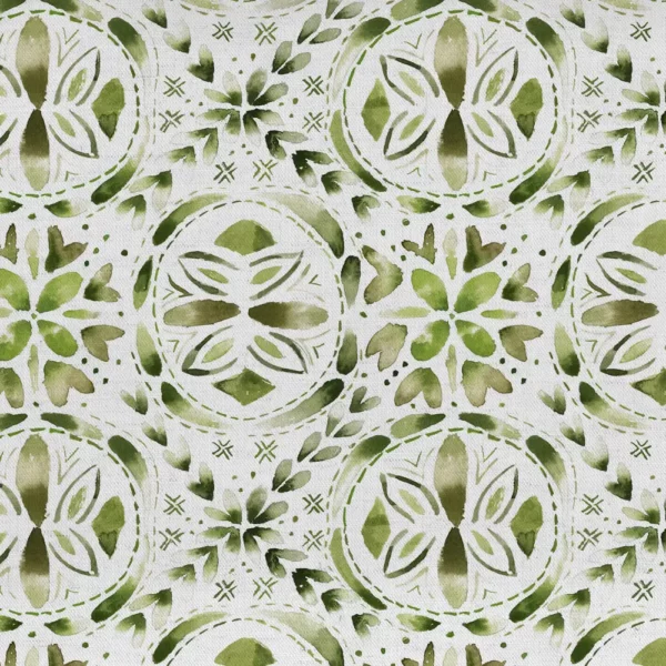 Casia Fabric - Sage by green traditional printed fabric from Voyage Maison