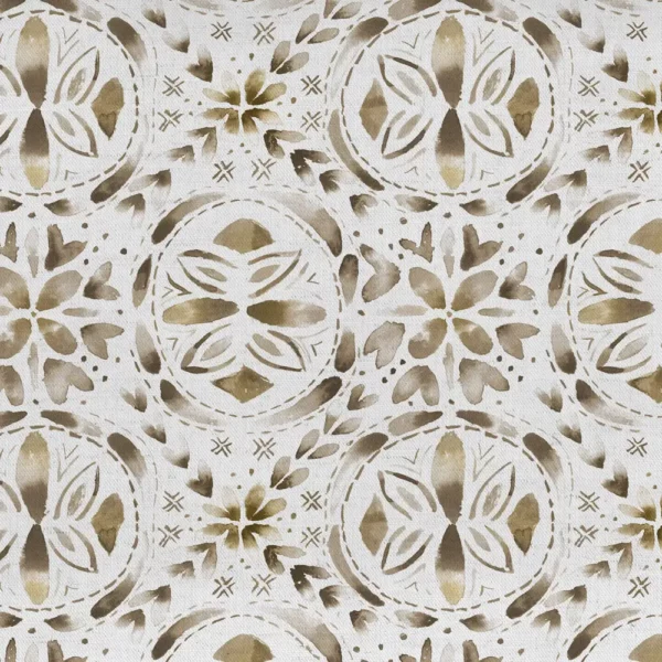 Casia Fabric - Stone by neutral traditional printed fabric from Voyage Maison