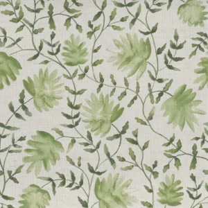 green botanical printed fabric from Voyage Maison
