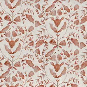 red botanical printed fabric from Voyage Maison