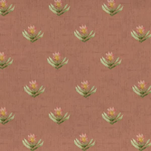 red botanical printed fabric from Voyage Maison