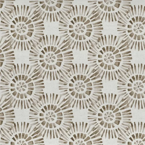 Vali Fabric - Stone by brown traditional printed fabric from Voyage Maison
