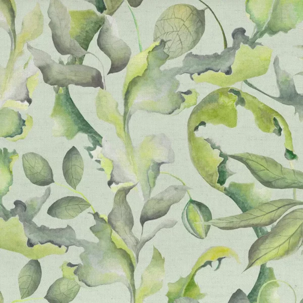 green botanical printed fabric from Voyage Maison