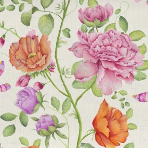 multicolour botanical printed fabric from Voyage Maison