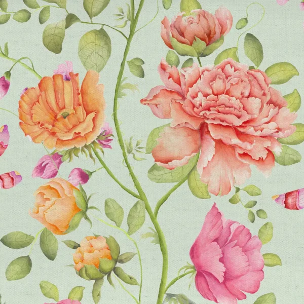 green botanical printed fabric from Voyage Maison