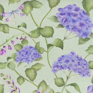 green botanical printed fabric from Voyage Maison