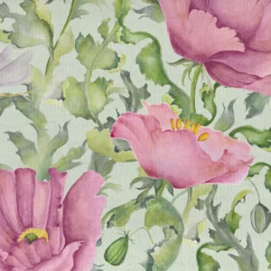 green botanical printed fabric from Voyage Maison