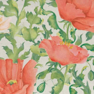 orange botanical printed fabric from Voyage Maison